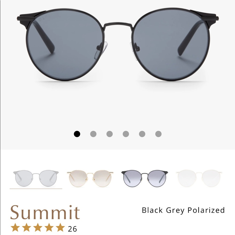 Diff Summit Black/Grey Polarized Sunglasses
